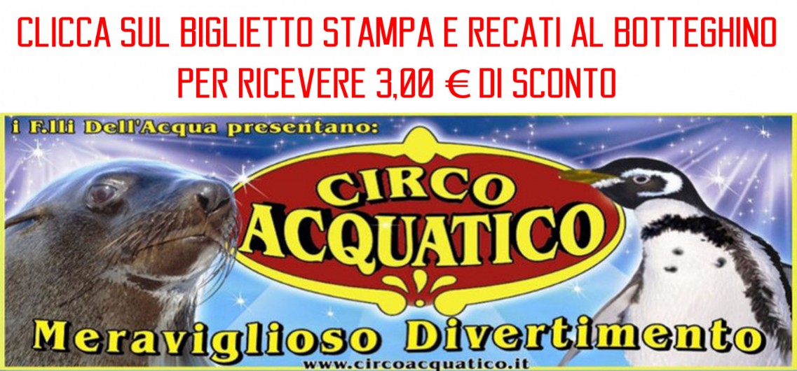 STAMPA IL BIGLIETTO E PRESENTATI PER AVERE 3.00 DI SCONTO